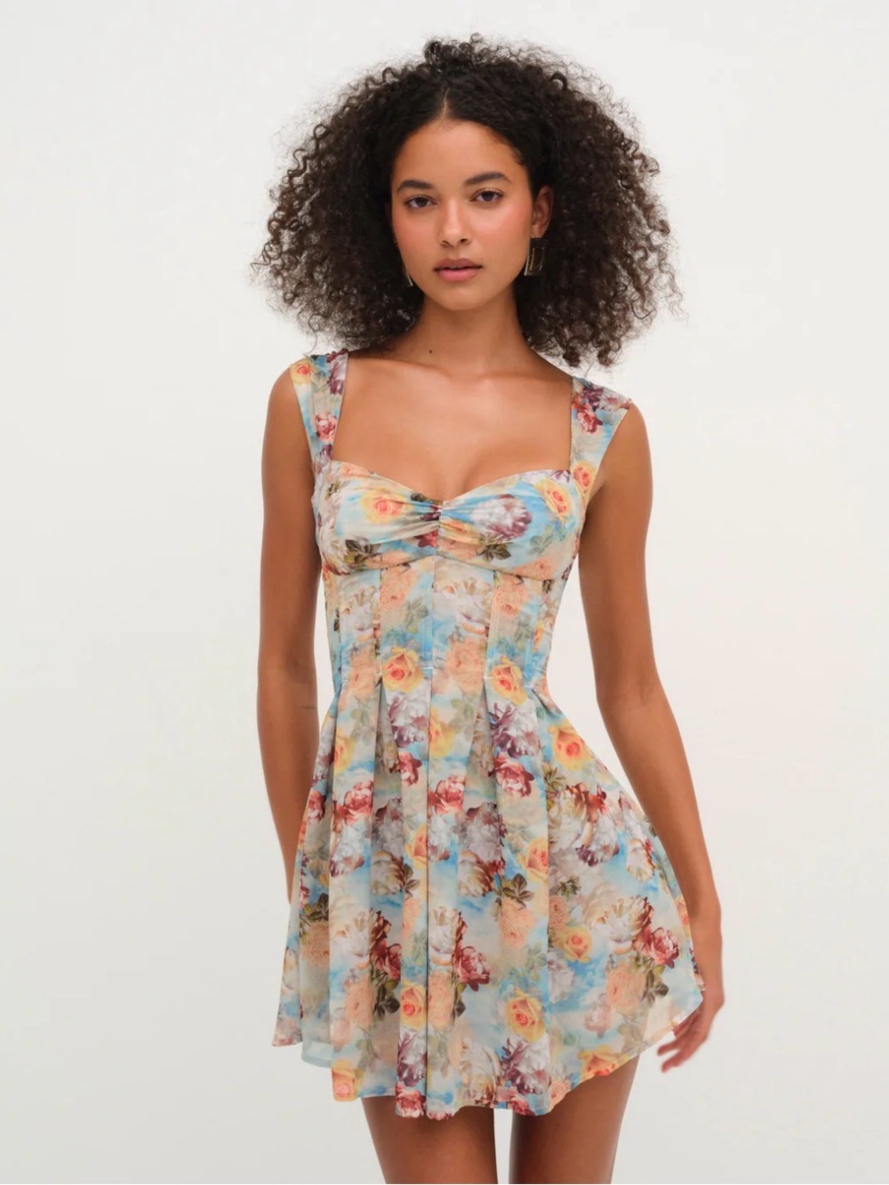 For Love & Lemons Floral Dress in Blue, Pink, Yellow & Orange size Medium